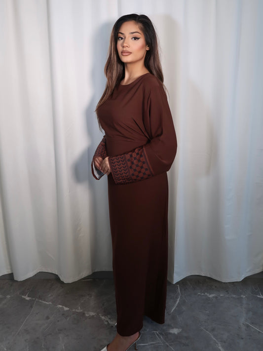 KEFFIYEH MAXI TIE DRESS