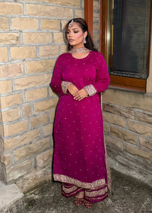 ANYA MAGENTA 3 PIECE SUIT