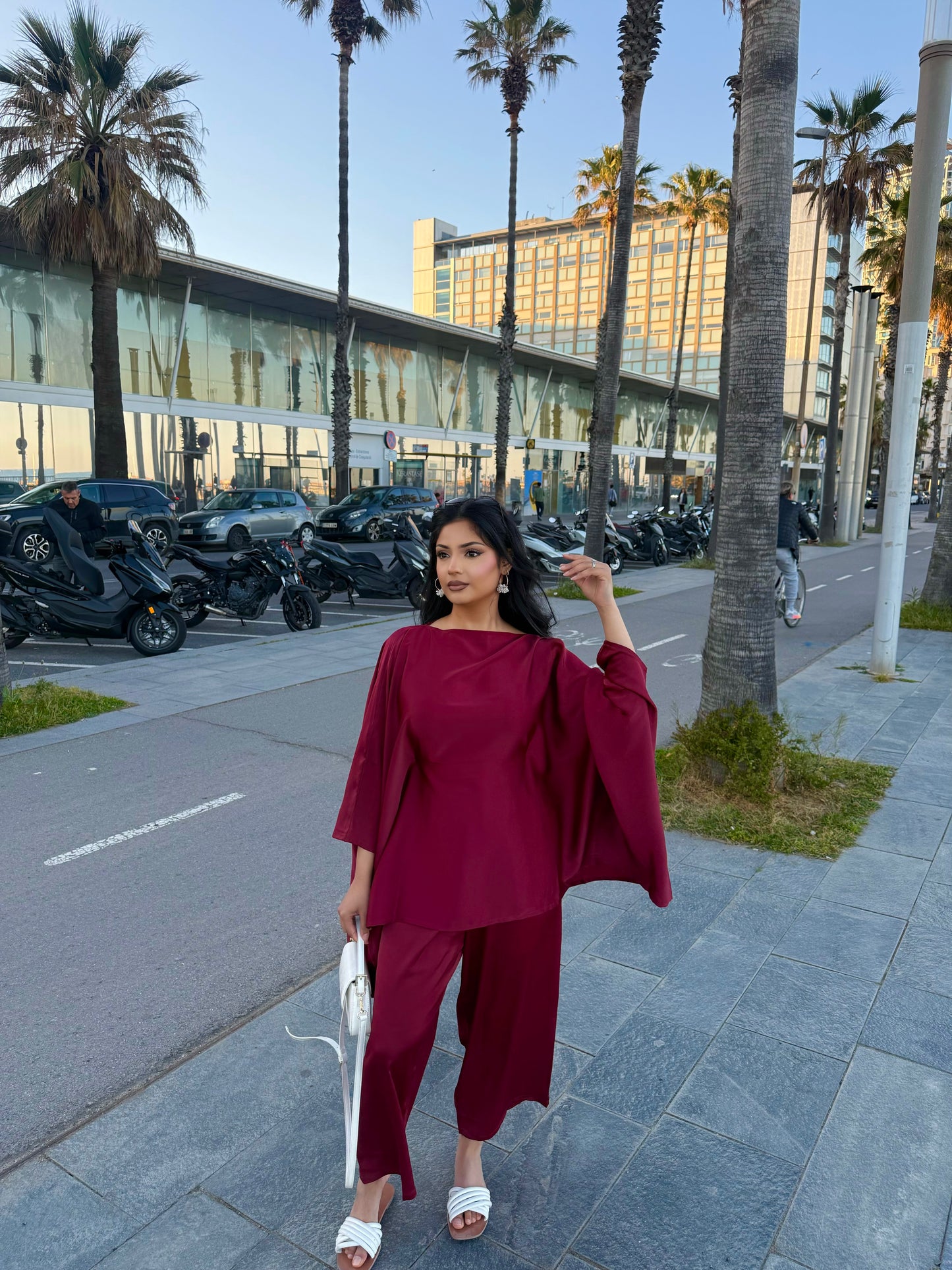 IYNA SATIN BUTTERFLY COORD