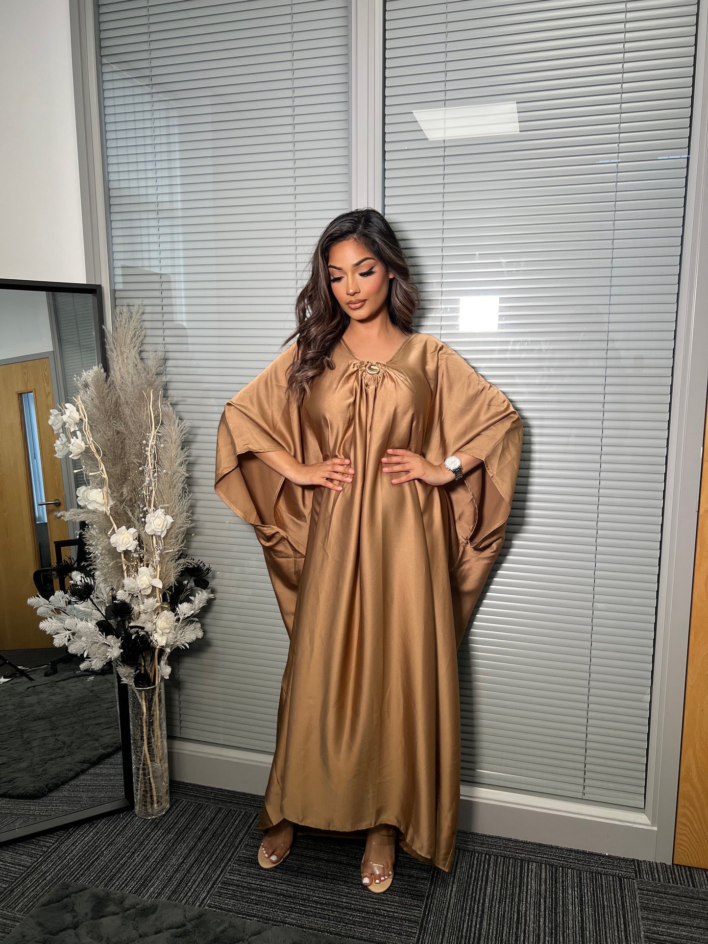 BRONZE EMBROIDERED KAFTAN