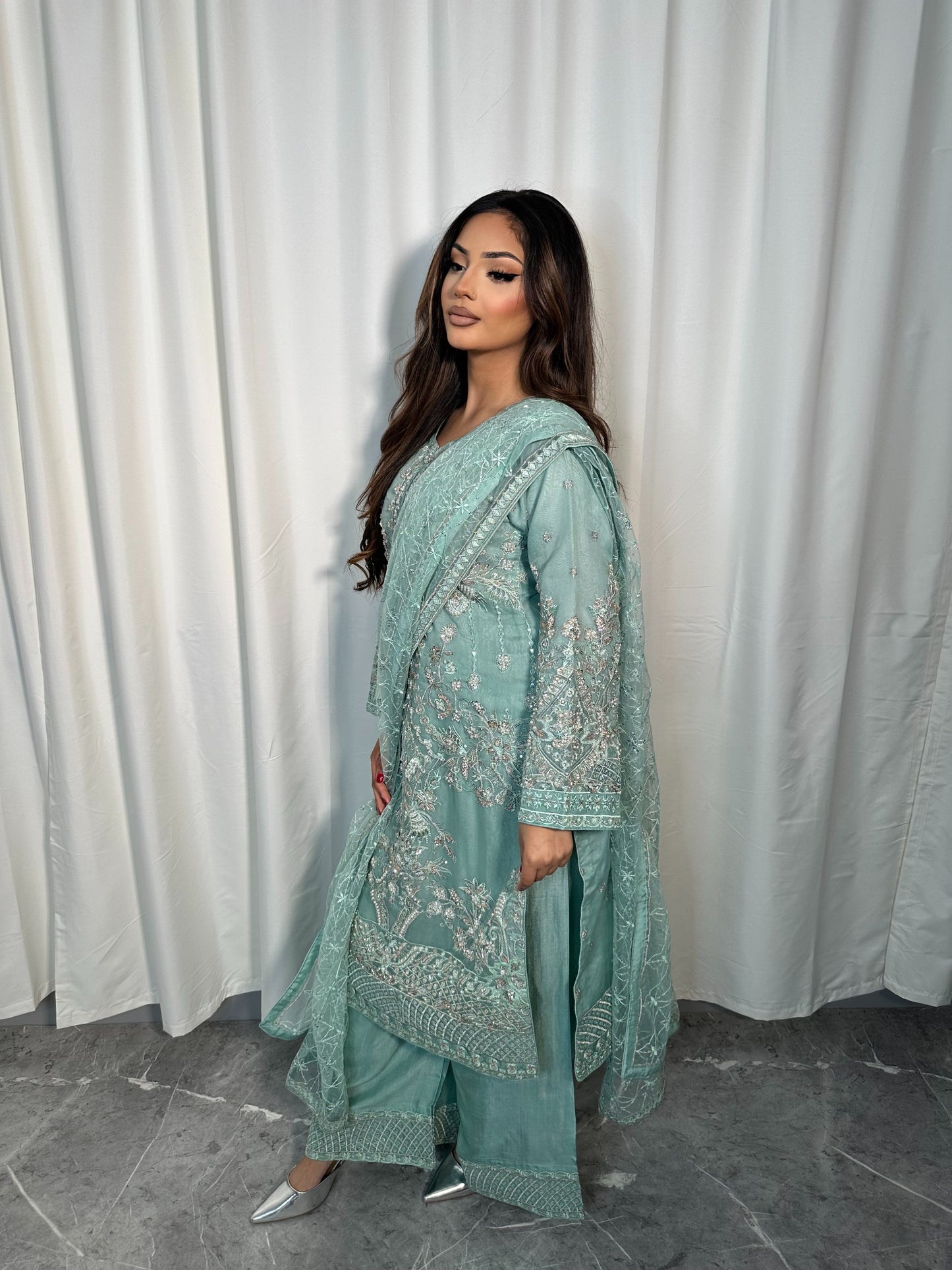 MINT 3 PIECE PALAZZO SUIT