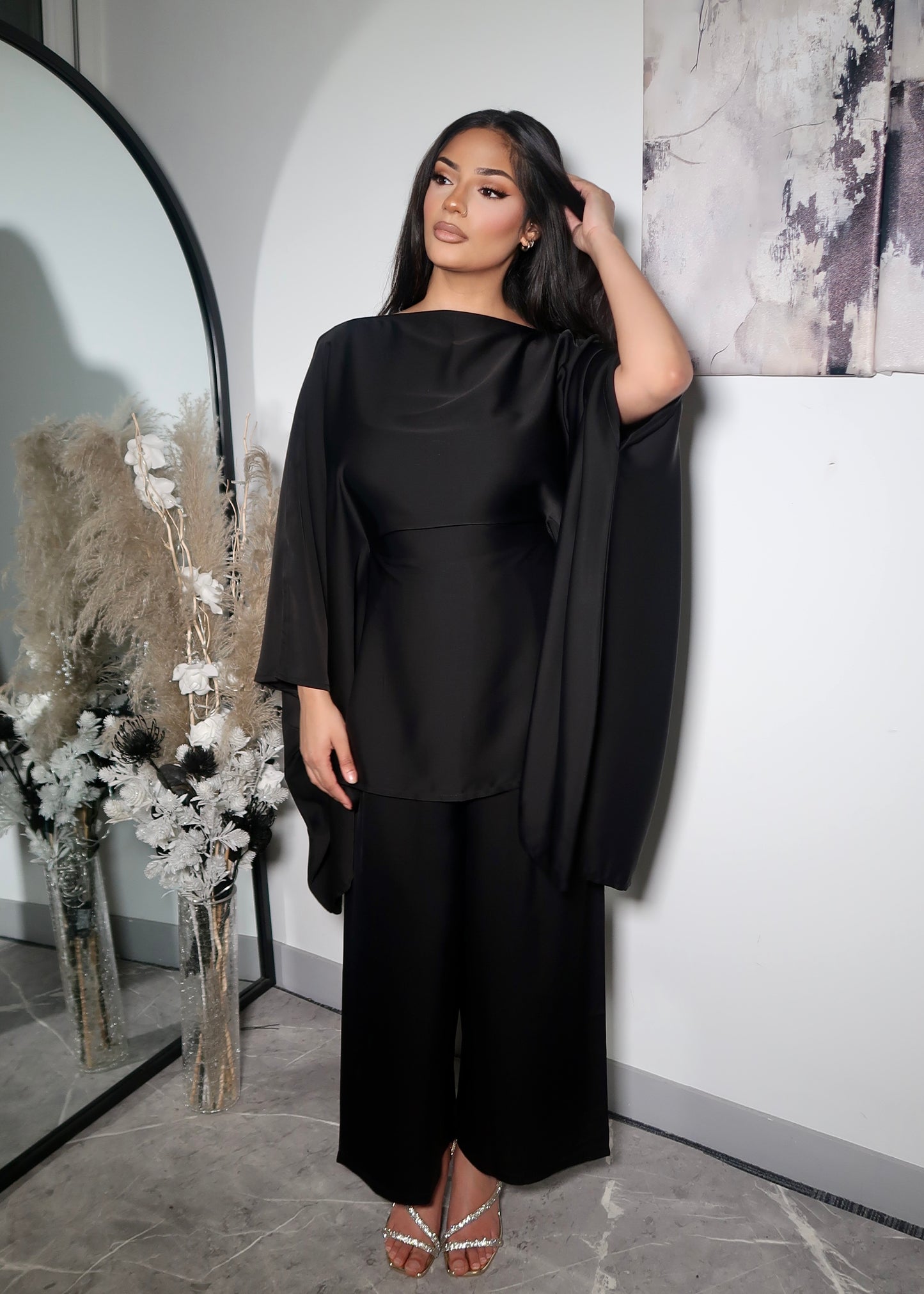 IYNA SATIN BUTTERFLY COORD