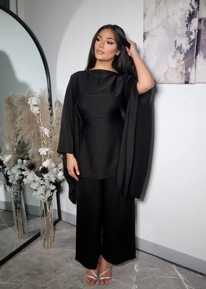 IYNA SATIN BUTTERFLY COORD