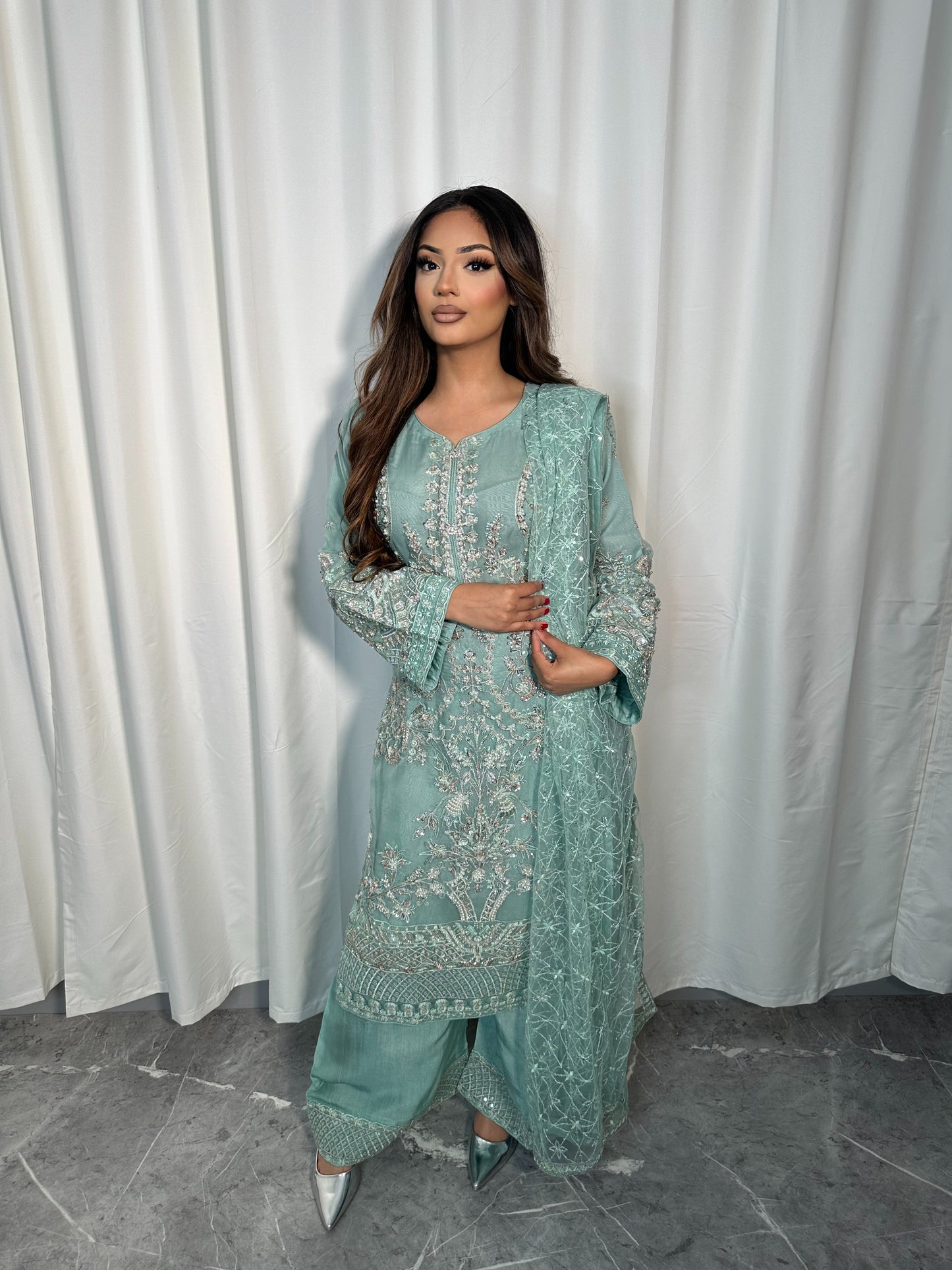 MINT 3 PIECE PALAZZO SUIT