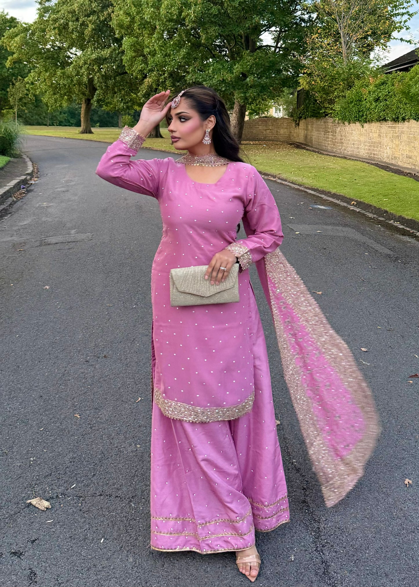 RIYA DUSTY PINK 3 PIECE SUIT