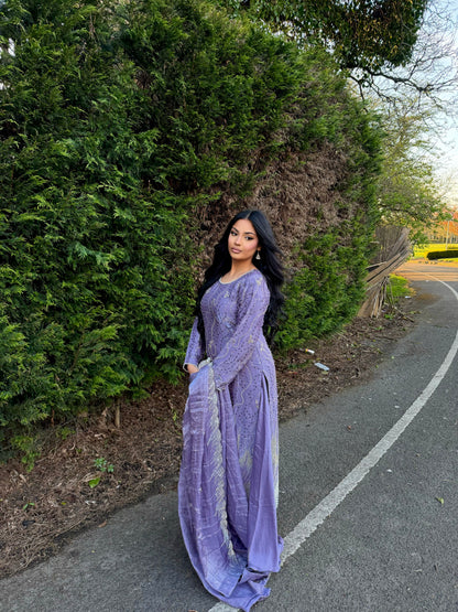 LEENA LILAC 3 PIECE SHARARA SUIT