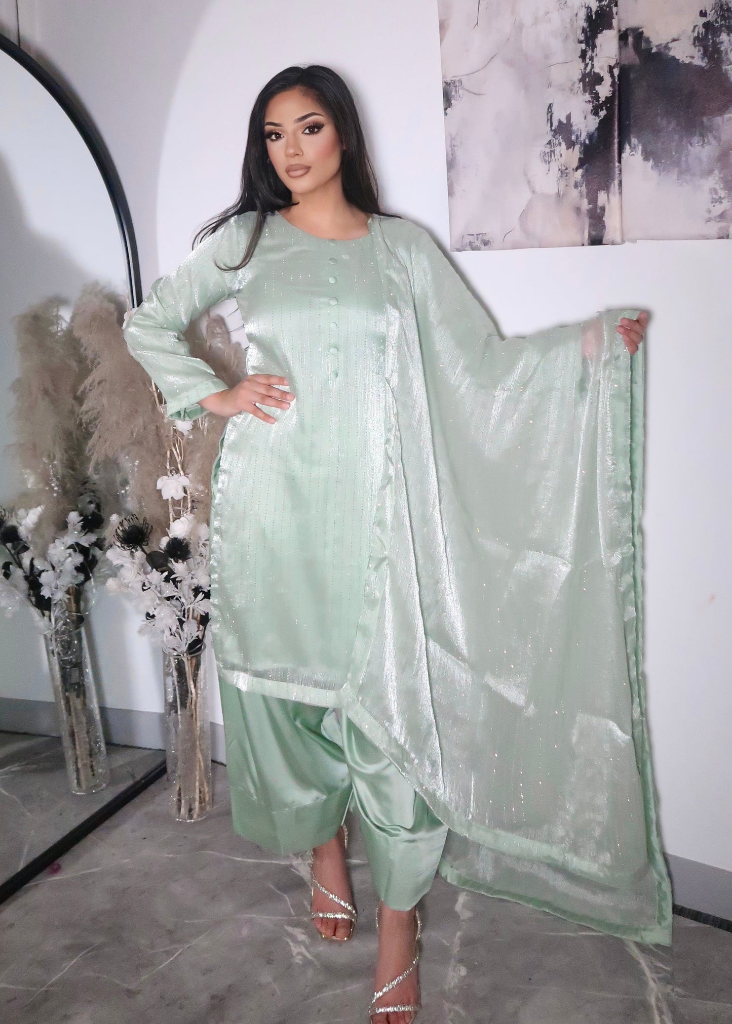 SAGE KELISI GLITTER FARSHI SUIT
