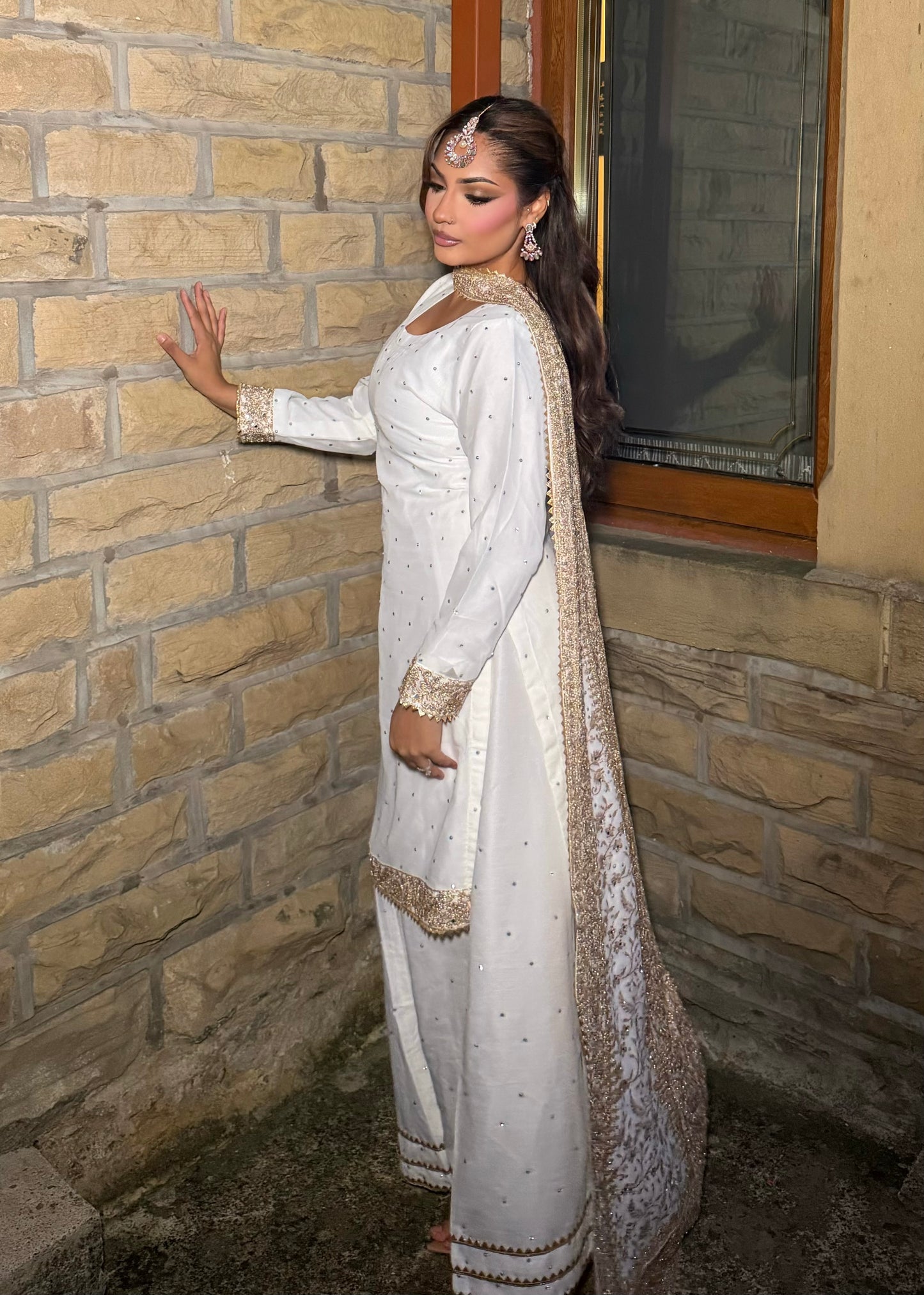 RIYA WHITE IVORY 3 PIECE SUIT