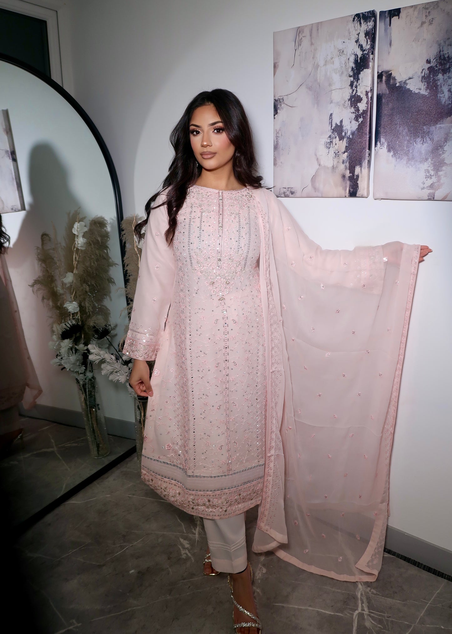 ALIA BLUSH PINK 3 PIECE SUIT