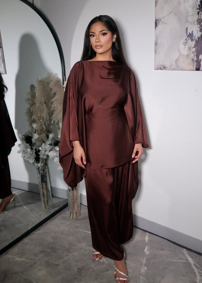 IYNA SATIN BUTTERFLY COORD