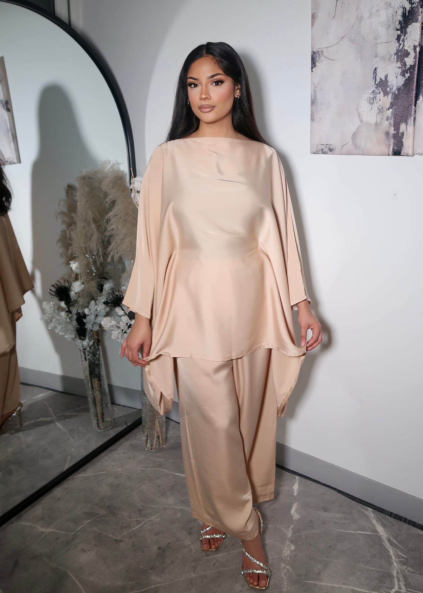 IYNA SATIN BUTTERFLY COORD