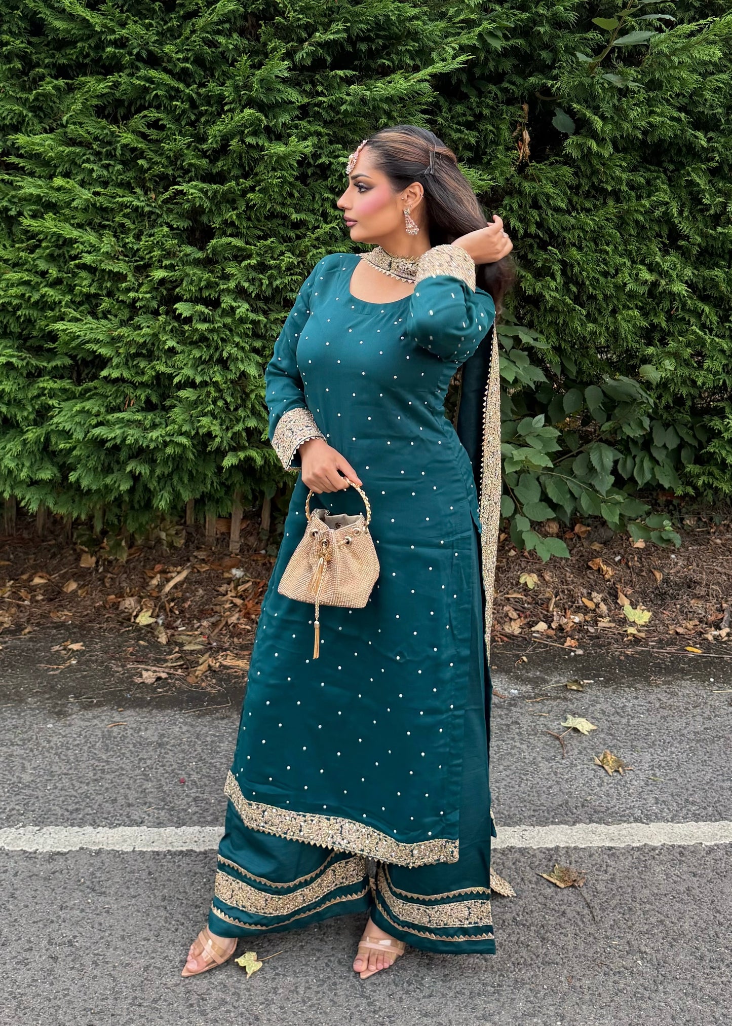 ANYA EMERALD 3 PIECE SUIT
