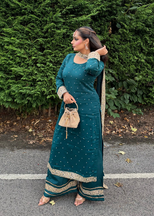 ANYA EMERALD 3 PIECE SUIT