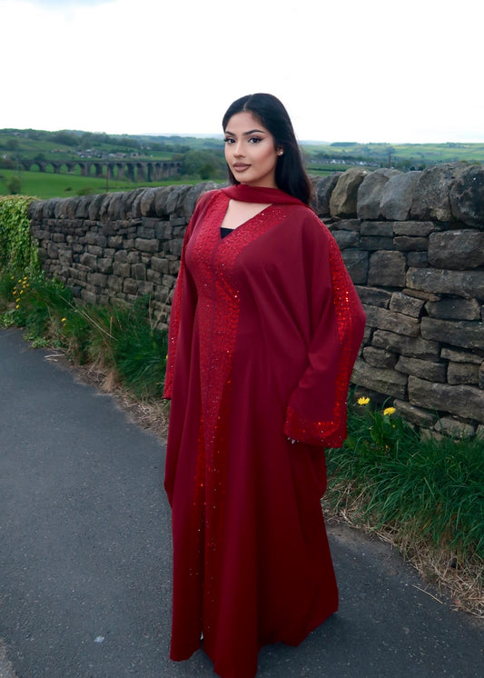 Zaina Embellished Butterfly Abaya (Pre Order Only)