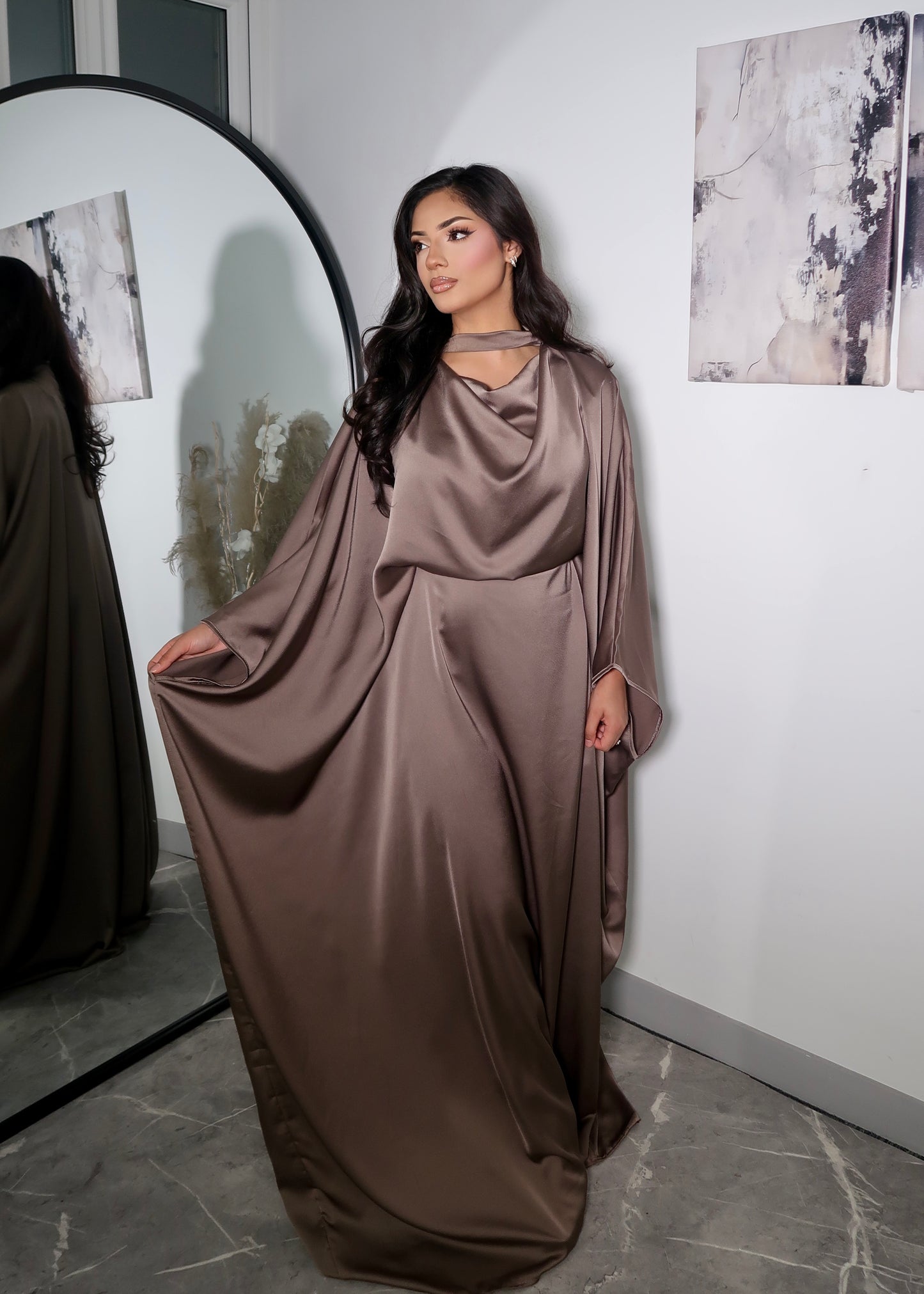 MINA COWL NECK BUTTERFLY KAFTAN