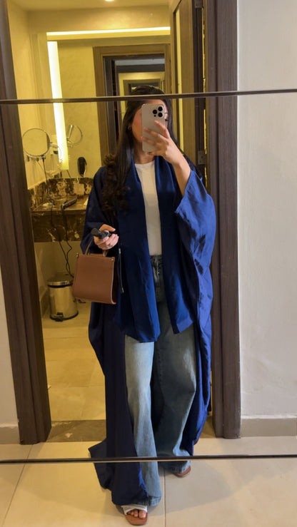 REEM SOFT SATIN OPEN ABAYA