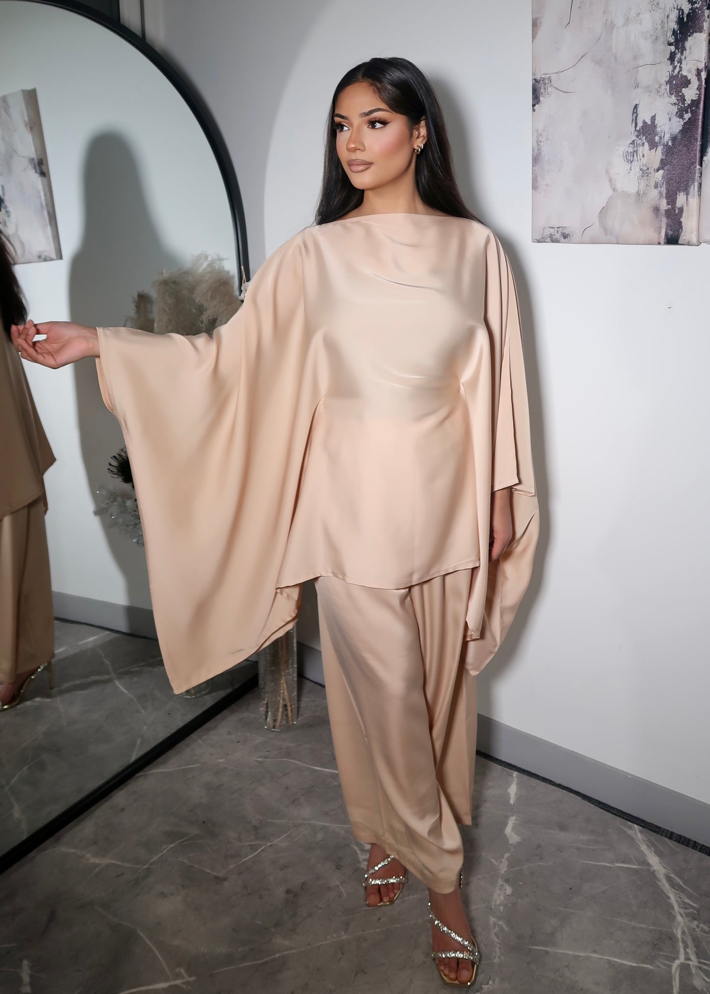 IYNA SATIN BUTTERFLY COORD