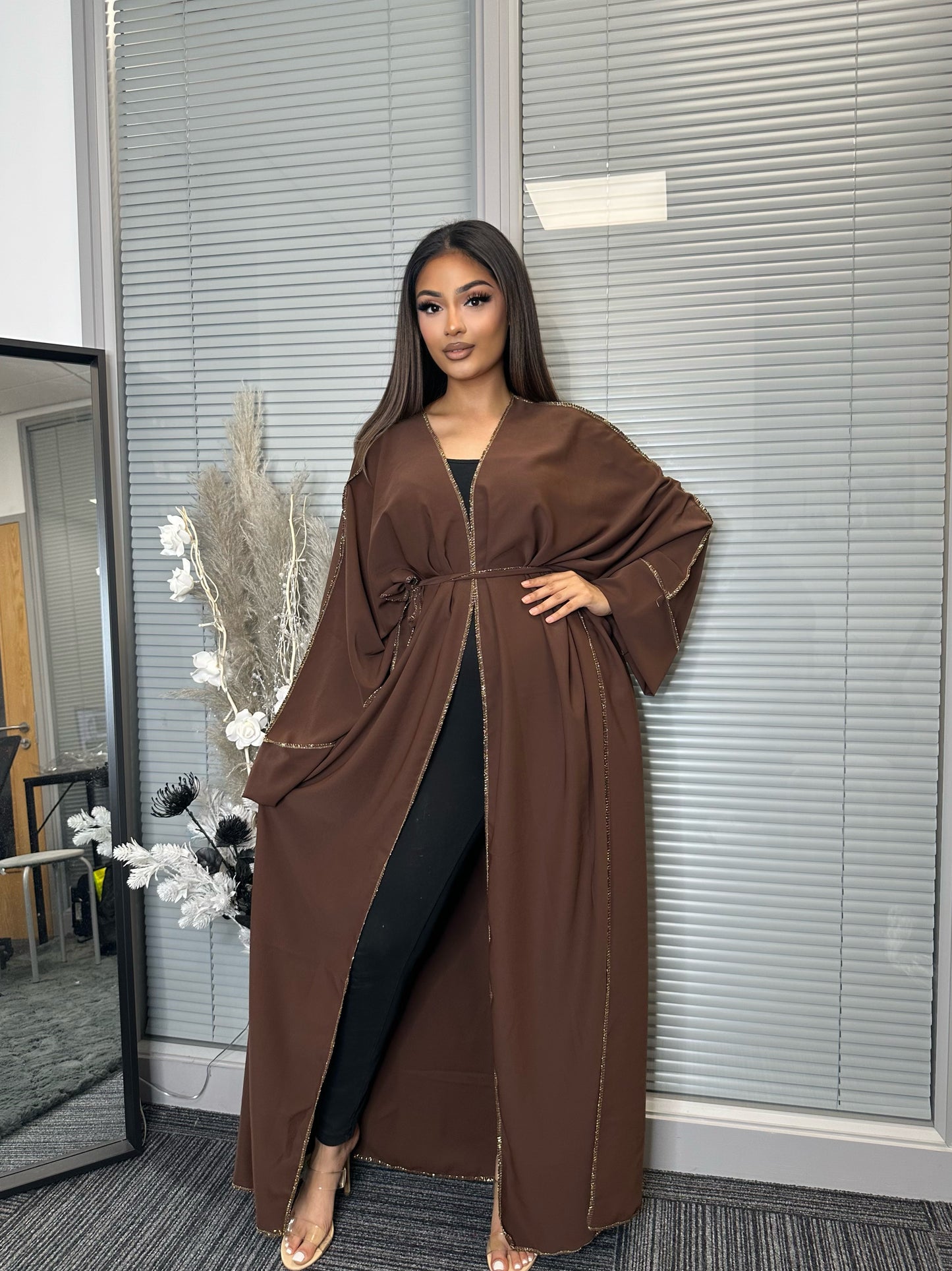 GLITTER TRIM ABAYA