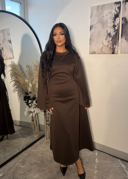 SOFT TOUCH COTTON CORSET MAXI DRESS