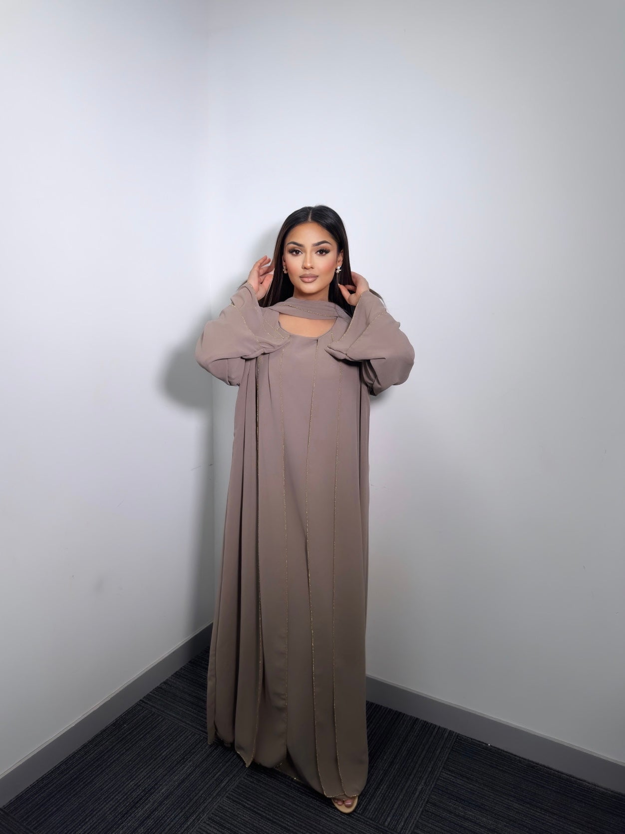 KATARINA CHIFFON SCARF ABAYA SET