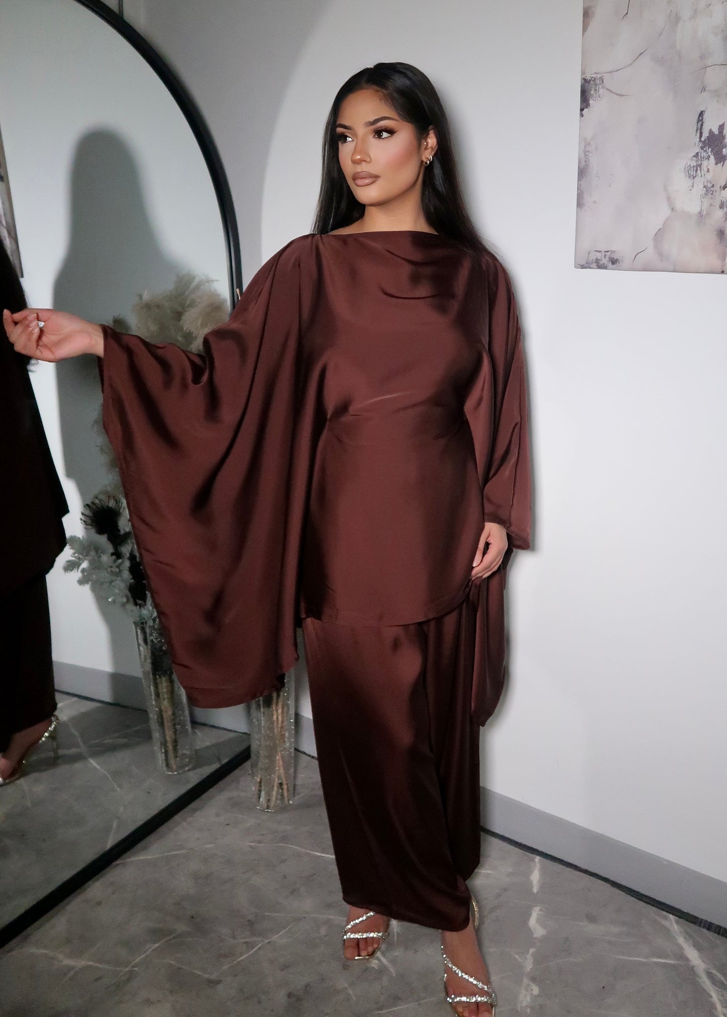 IYNA SATIN BUTTERFLY COORD