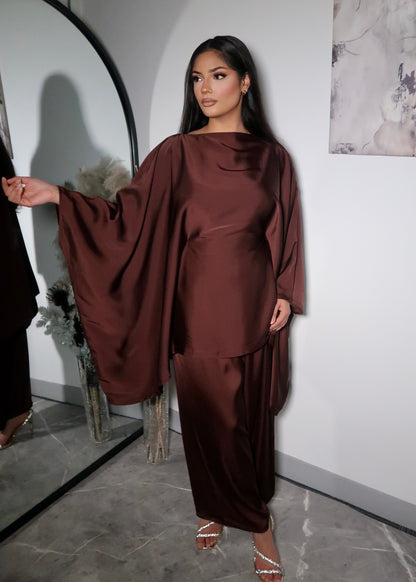 IYNA SATIN BUTTERFLY COORD