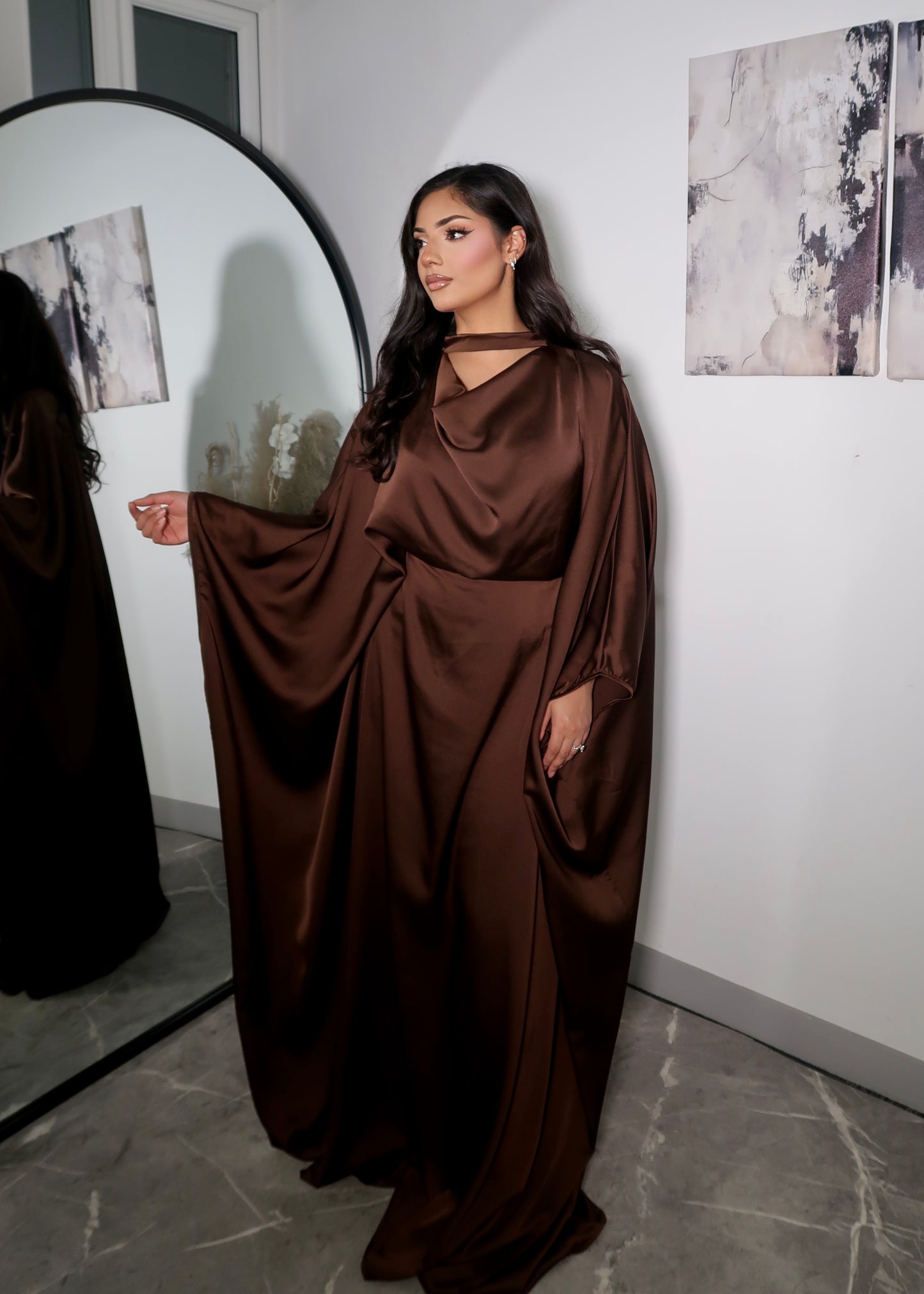 MINA COWL NECK BUTTERFLY KAFTAN