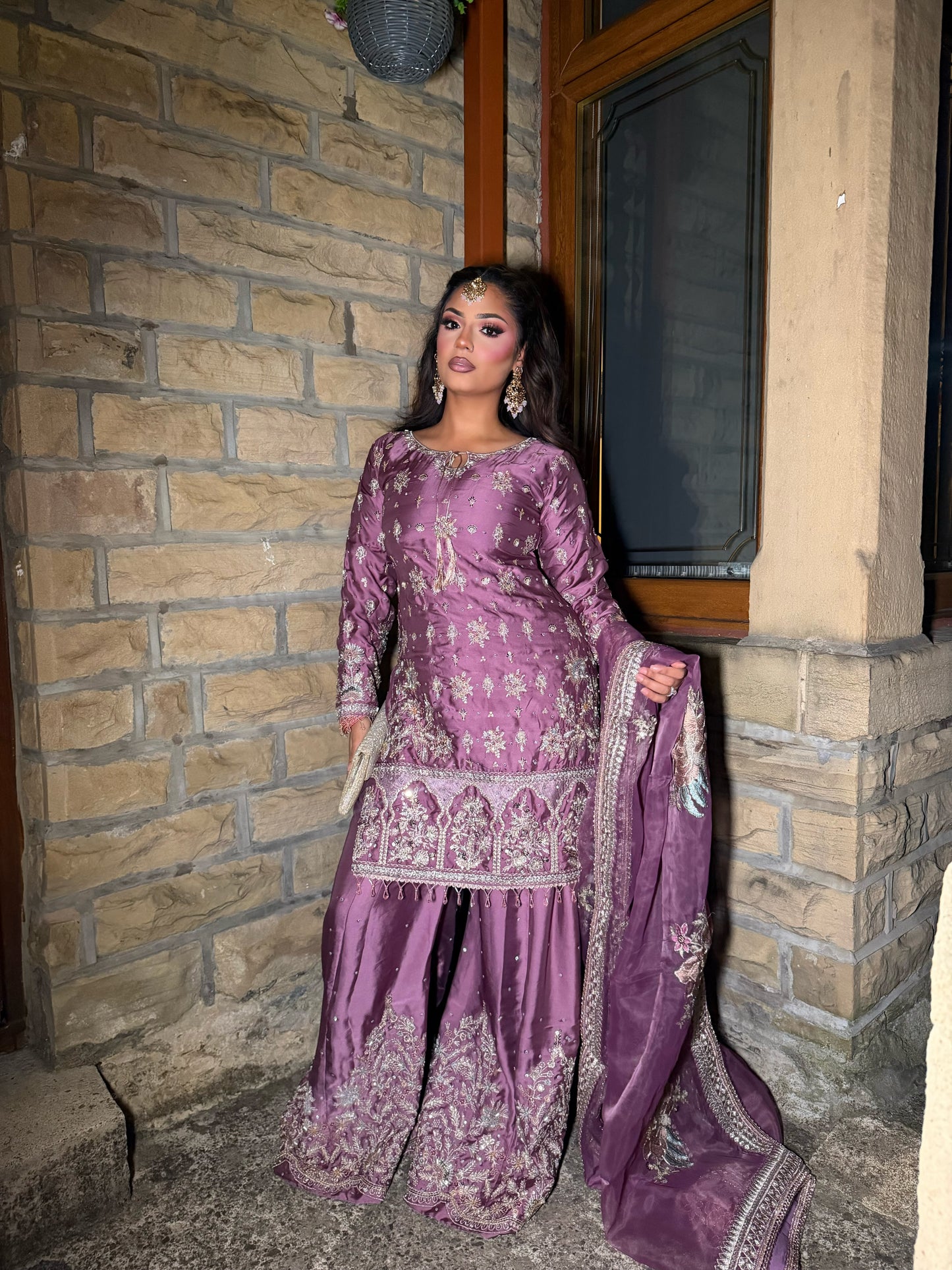 HALA LILAC SHARARA 3 PIECE SUIT