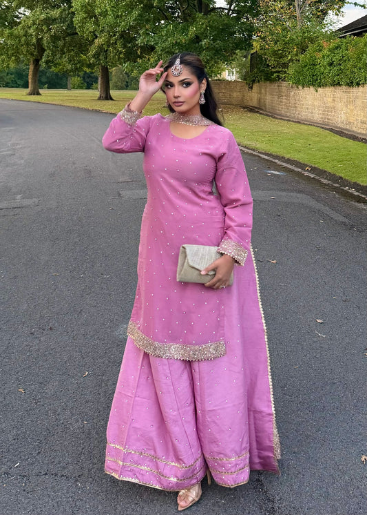 RIYA DUSTY PINK 3 PIECE SUIT