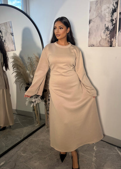 SOFT TOUCH COTTON CORSET MAXI DRESS