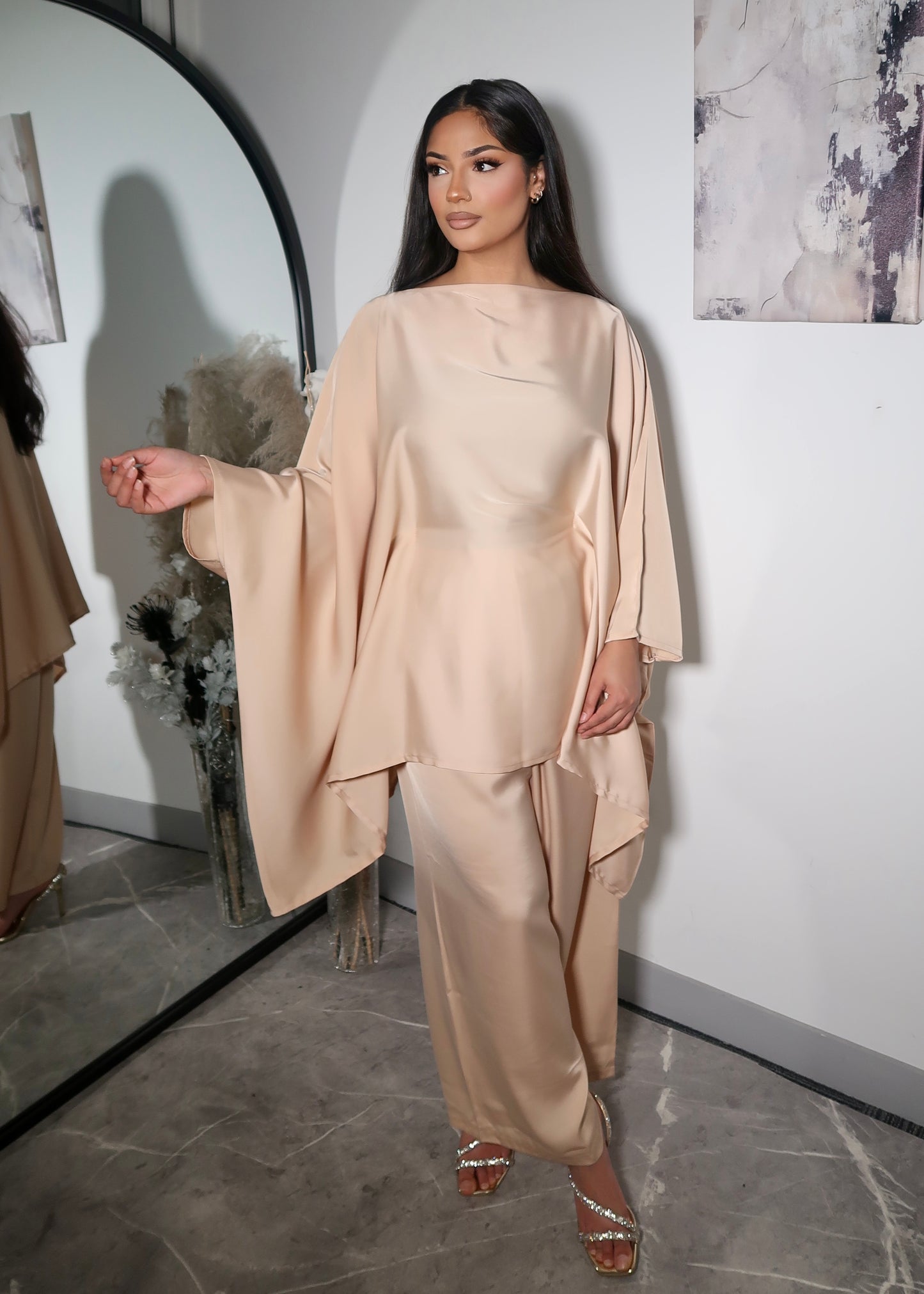 IYNA SATIN BUTTERFLY COORD