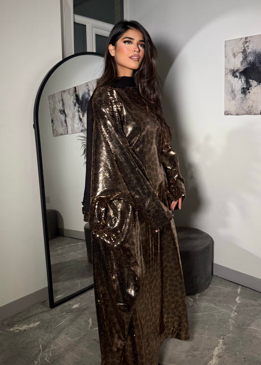 Pari Sequin Butterfly Abaya