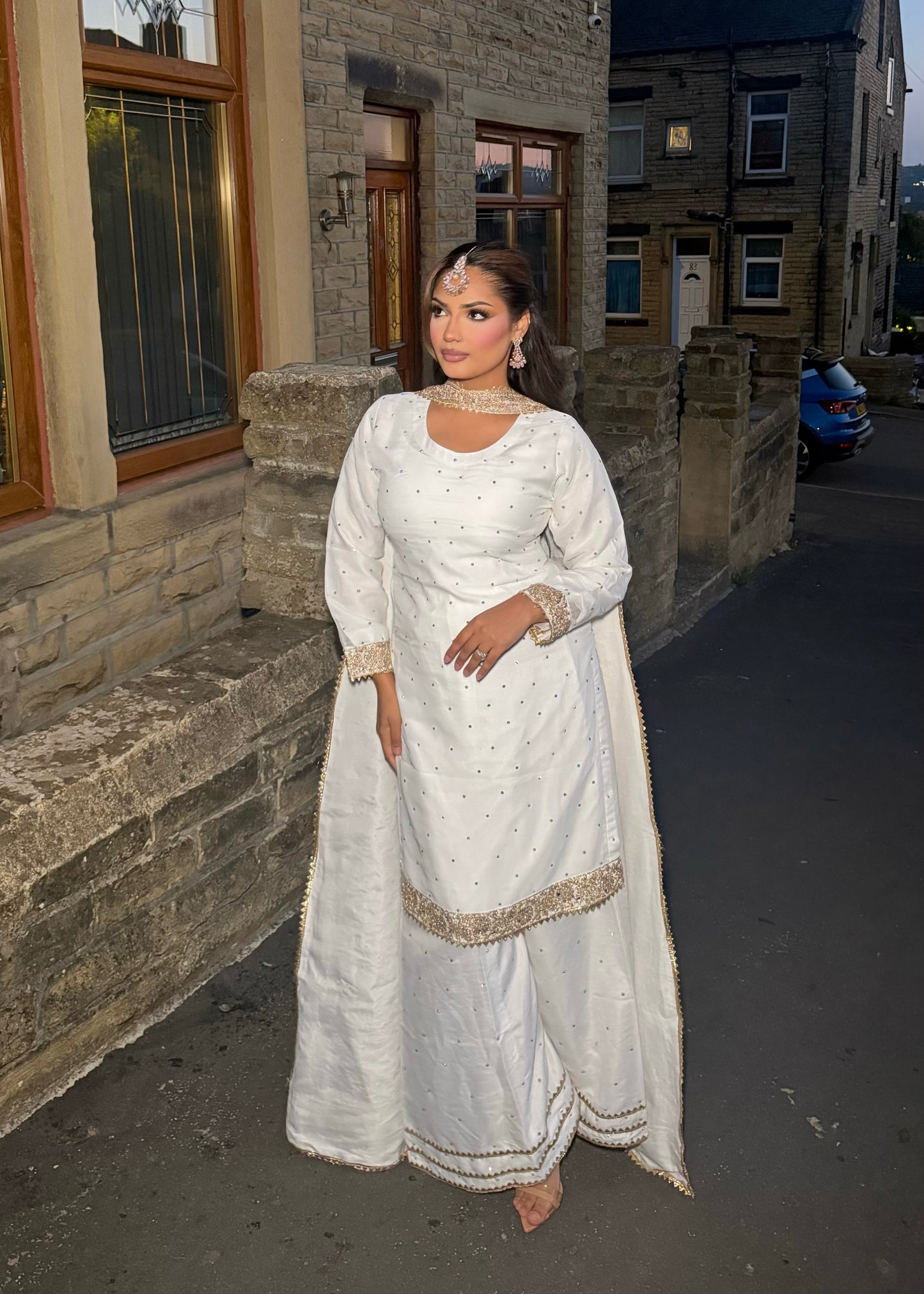 RIYA WHITE IVORY 3 PIECE SUIT