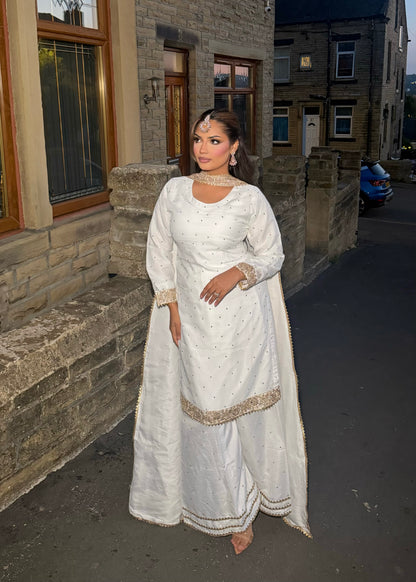 RIYA WHITE IVORY 3 PIECE SUIT