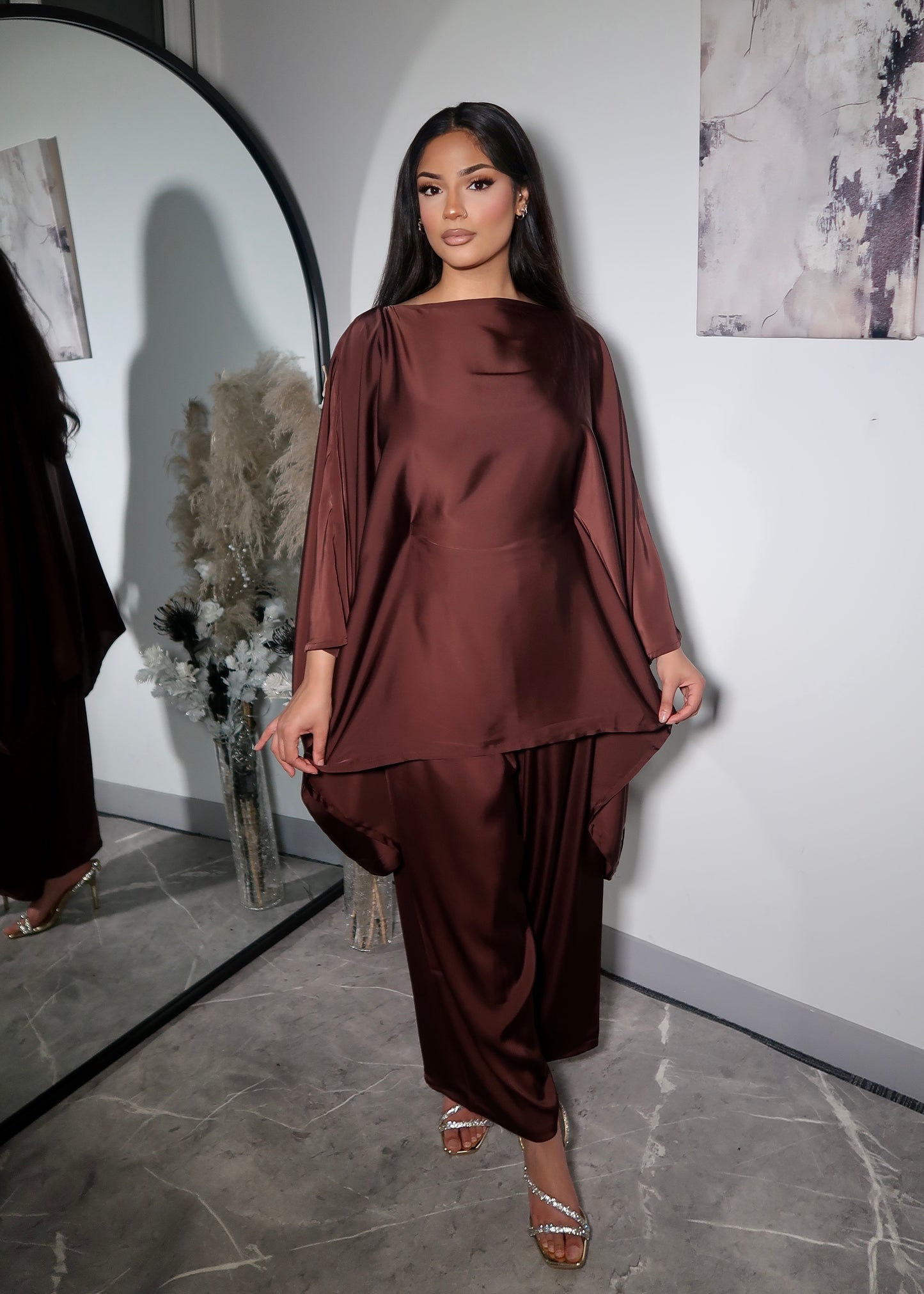 IYNA SATIN BUTTERFLY COORD