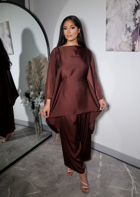 IYNA SATIN BUTTERFLY COORD