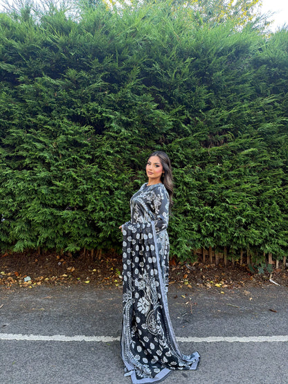 MALIYA FARSHI PATTERNED 3 PIECE SUIT