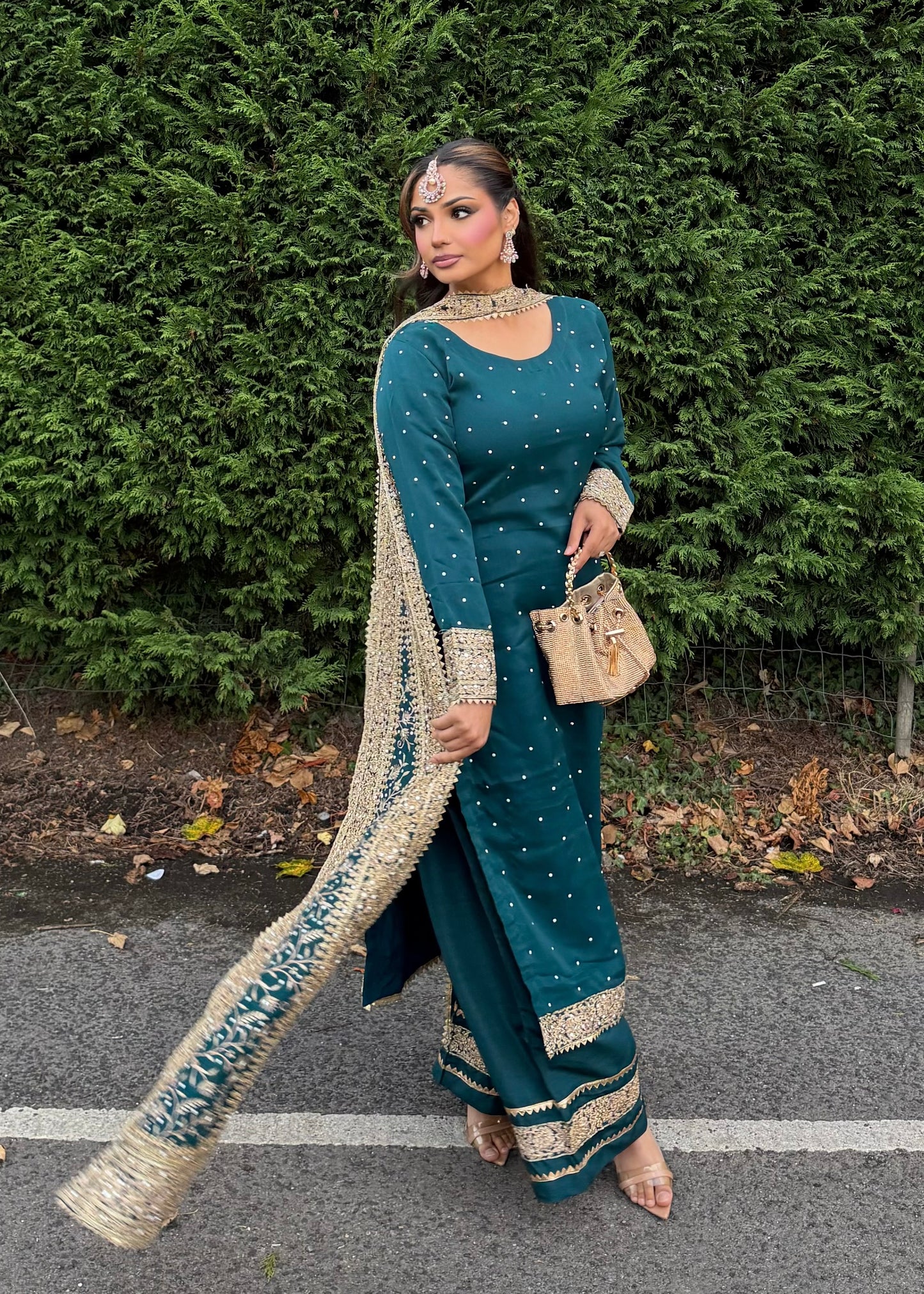 ANYA EMERALD 3 PIECE SUIT