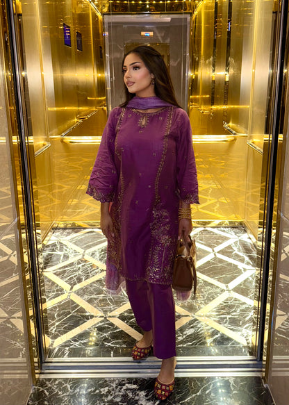 PURPLE 3 PIECE SUIT
