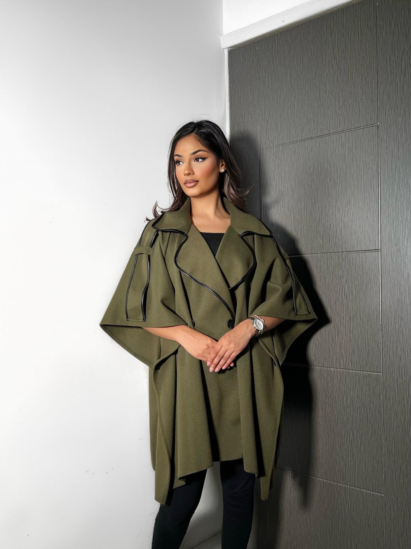 KHAKI ALAYNA PONCHO