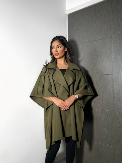 KHAKI ALAYNA PONCHO